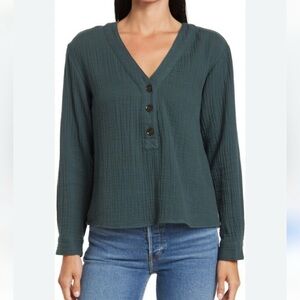 Madewell Evert Midnight Green Light Spun Top